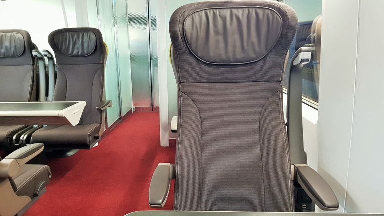 A Premier / Plus class seating saloon on a train used for the services from and to London.